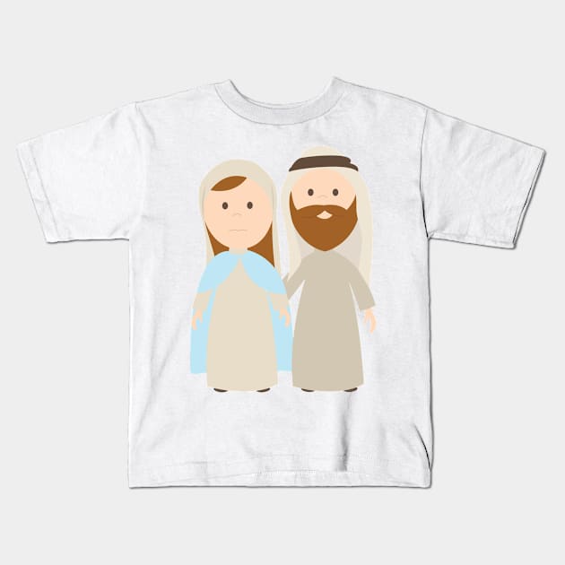 St. Joseph and Virgin Mary Kids T-Shirt by thewishdesigns